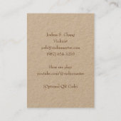 Trompe L'oeil Violin & Bow Eleganter Streichmusike Visitenkarte (Rückseite)