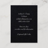 Trompe L'oeil Violin & Bow Musician's (weißer Text Visitenkarte (Rückseite)