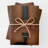 Trompe L'oeil Violine Viola Musikinstrument Geschenkpapier Set (Beispiel)