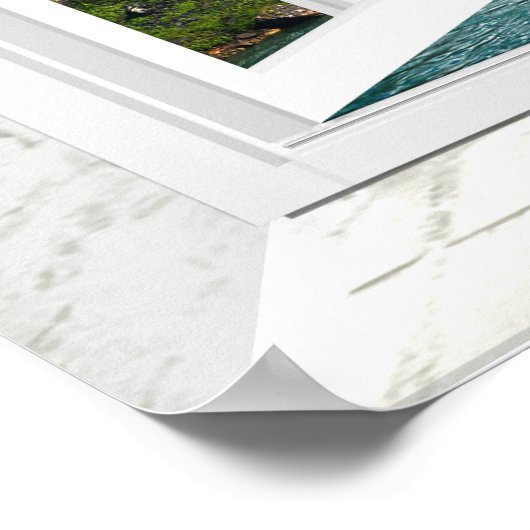 Trompe l'oeil Wasserfall Fake Ansicht Poster (Ecke)