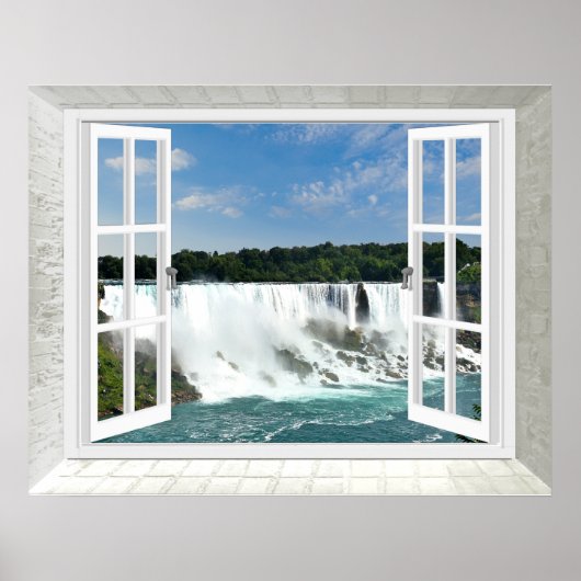 Trompe l'oeil Wasserfall Fake Ansicht Poster (Vorne)