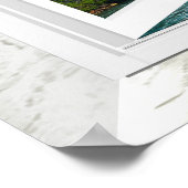 Trompe l'oeil Wasserfall Falsche Fensteransicht Poster (Ecke)