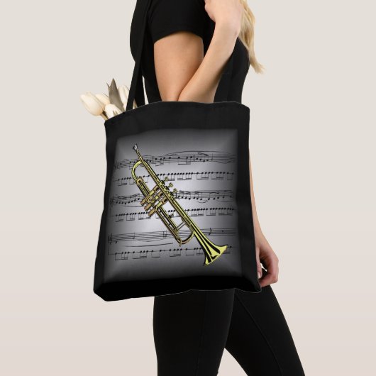 Trompet ~ 3-D Sheet Music ~ Pillow Grau/Black ~ Tasche (Von Nahem)