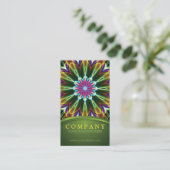 Trompet Blume Mandala Visitenkarte (Stehend Vorderseite)
