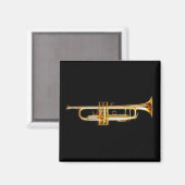 Trompet Brass Horn Wind Musikanlage Magnet (Vorderseite/Rückseite)