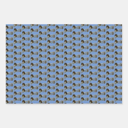 Trompet Brass Musical Design Geschenkpapier Set (Vorderseite 2)