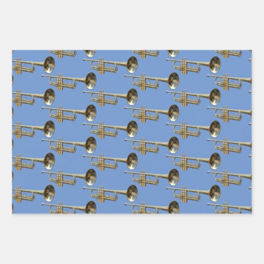 Trompet Brass Musical Design Geschenkpapier Set (Vorderseite 2)