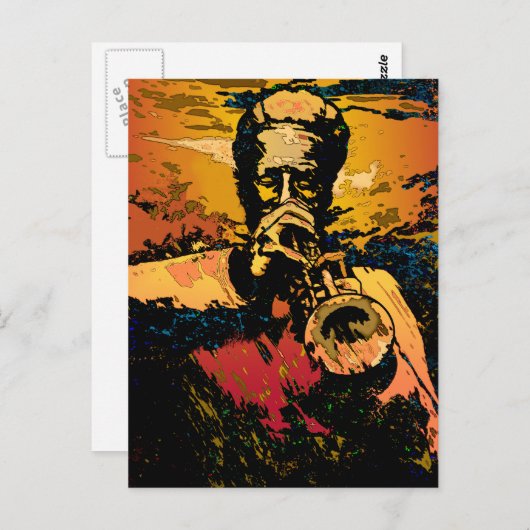 Trompet Fire Postkarte (Vorne/Hinten)