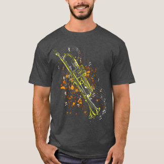 Trompet Instrument musikloverrumpeter musikalische T-Shirt