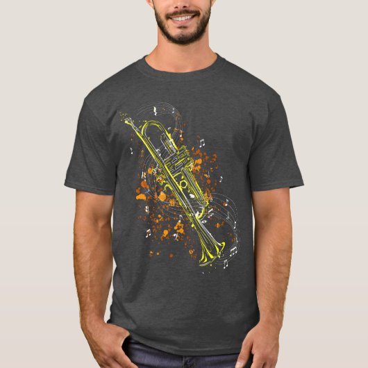 Trompet Instrument musikloverrumpeter musikalische T-Shirt (Vorderseite)