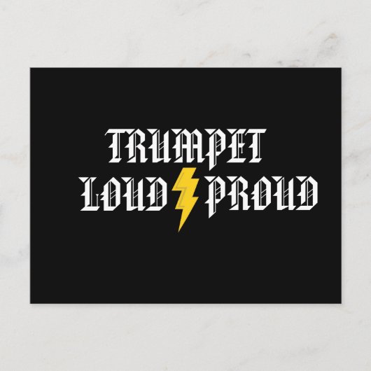 Trompet: Laute und laute Postkarte (Vorderseite)
