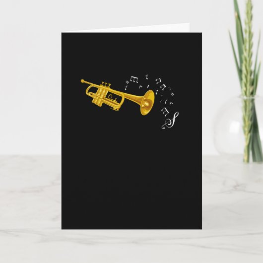 Trompet Music Sheet Musician Jazz Karte (Vorderseite)