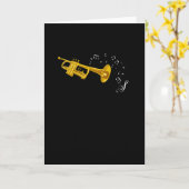 Trompet Music Sheet Musician Jazz Karte (Gelbe Blume)