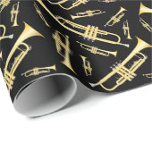 Trompet Musician Band Teacher Wrapping Paper Geschenkpapier (Rolleneckpunkt)