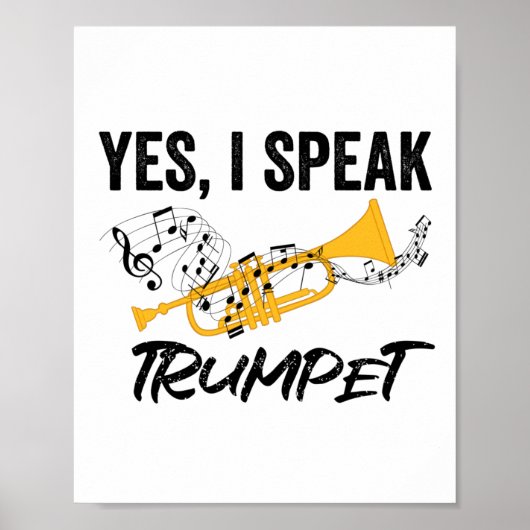 Trompet-Musikinstrument | Trumpet Band Geschenk Poster (Vorne)
