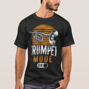 Trompet-Player-Trompet-Modus bei Vintagem Retro T-Shirt