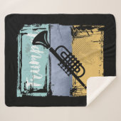 Trompet Retro Style Music Sherpadecke (Vorderseite (Horizontal))