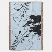 Trompet Section Blue Music Decke (Vorderseite Vertikal)