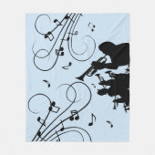 Trompet Section Blue Music Fleecedecke (Vorderseite)
