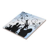 Trompet Section Blue Music Fliese (Seite)