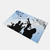 Trompet Section Blue Music Fußmatte (Schrägansicht)