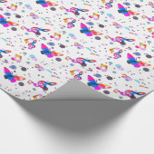 Trompet Section Blue Music Geschenkpapier (Ecke)