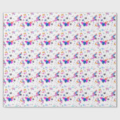 Trompet Section Blue Music Geschenkpapier (Flach)
