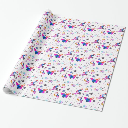 Trompet Section Blue Music Geschenkpapier (Ungerollt)