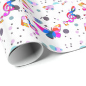Trompet Section Blue Music Geschenkpapier (Rolleneckpunkt)