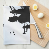 Trompet Section Blue Music Geschirrtuch (Viertel Falte)