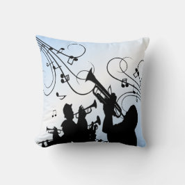 Trompet Section Blue Music Kissen