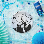 Trompet Section Blue Music Pappteller (Party)