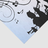 Trompet Section Blue Music Seidenpapier (Ausschnitt)