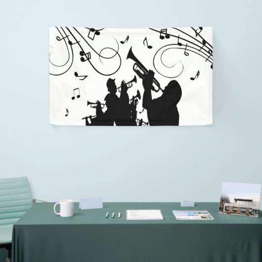 Trompet Section Jazz Music Banner (Messeveranstaltung)