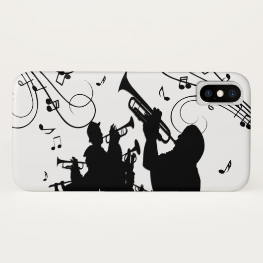 Trompet Section Jazz Music Case-Mate iPhone Hülle (Rückseite (Horizontal))