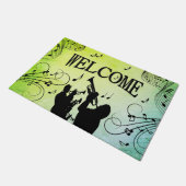 Trompet Section Jazz Music Green Fußmatte (Schrägansicht)