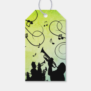 Trompet Section Jazz Music Green Geschenkanhänger