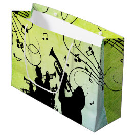 Trompet Section Jazz Music Green Große Geschenktüte