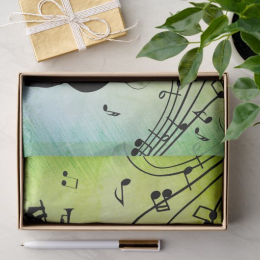 Trompet Section Jazz Music Green Seidenpapier (Geschenk)