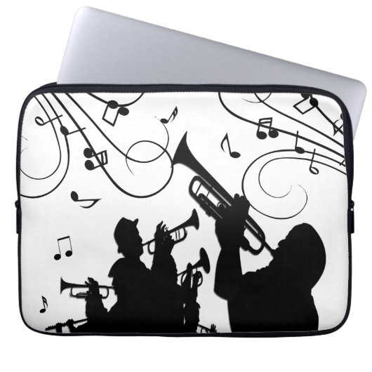 Trompet Section Jazz Music Laptopschutzhülle (Vorderseite)