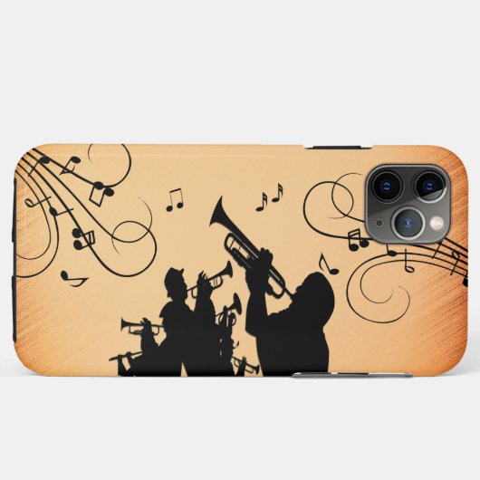 Trompet Section Jazz Music Orange Case-Mate iPhone Hülle (Rückseite (Horizontal))