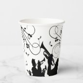 Trompet Section Jazz Music Pappbecher (Rückseite)