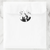 Trompet Section Jazz Music Runder Aufkleber (Tasche)