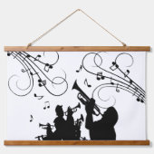 Trompet Section Jazz Music Wandteppich Mit Holzrahmen (Vorne)
