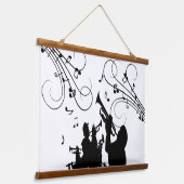 Trompet Section Jazz Music Wandteppich Mit Holzrahmen (Gewinkelt)