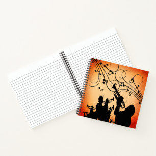 Trompet Section Rustic Music Notebook Notizblock