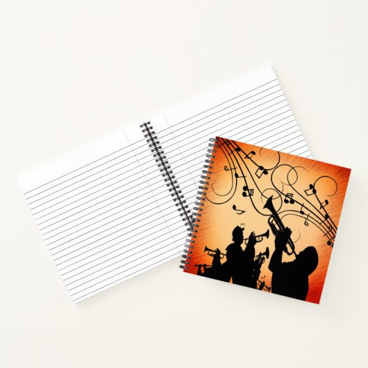 Trompet Section Rustic Music Notebook Notizblock (Innenseite)