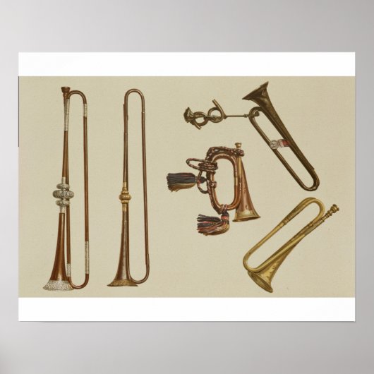 Trompete aus Cavalry, Bugle, Goldtrompete aus J. Poster (Vorne)