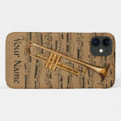 Trompete benutzerdefinierte Musiknoten Case-Mate iPhone Hülle (Rückseite (Horizontal))