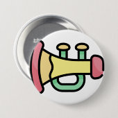 Trompete Button (Vorne & Hinten)